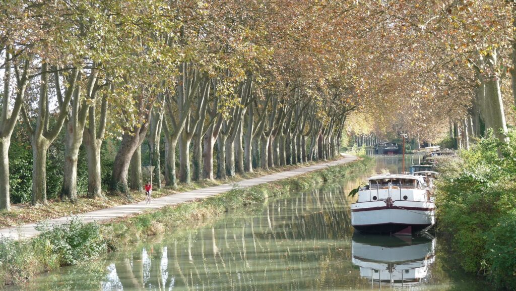 canal du midi à 2 pas de la maison, à découvrir en vélo, à pieds en bâteau